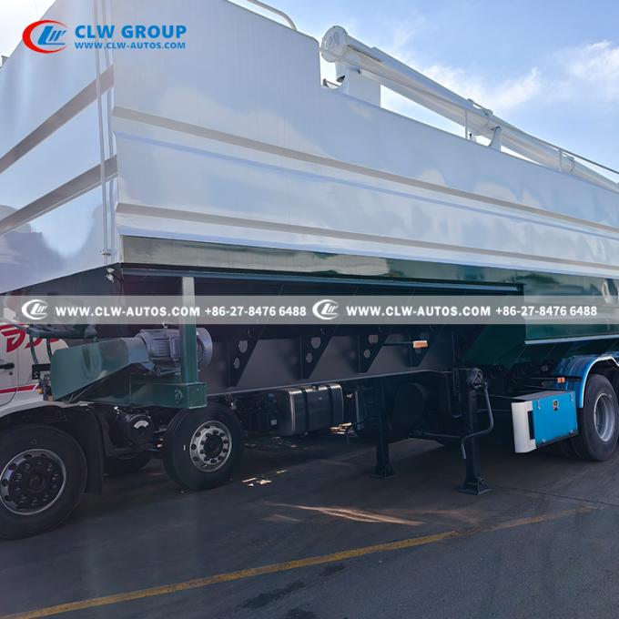 3-Axle 55mÂ³ Aluminum Bulk Feed Semi-Trailer axle and suspension
