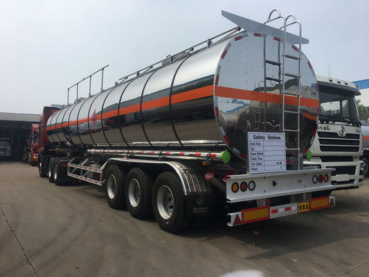 Oil Tank Trailer Fuel Delivery Truck Semi Trailer 45CBM Aluminium Alloy Thermal Insulation