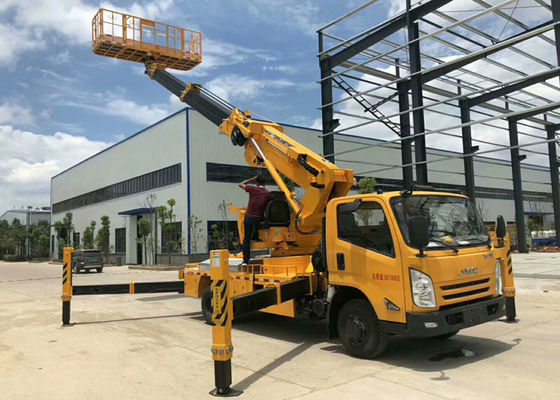 Automatic 12m Cherry Picker Aerial Lift Truck Electronical Controlled Lifting
