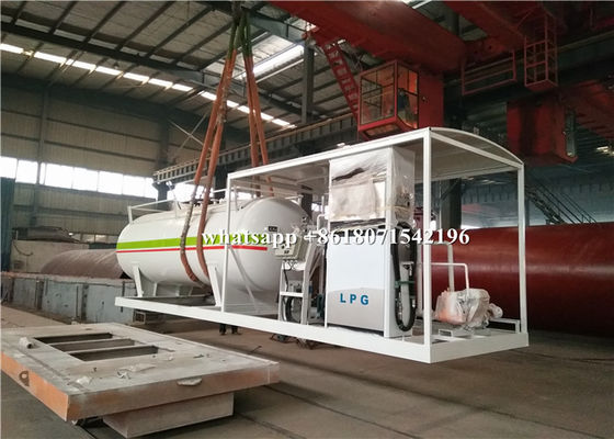 Mini Skid Cooking Gas LPG Gas Storage Tank 5mt 5 Tons With Filling Dispenser Machine