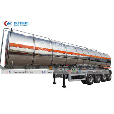 4 Axles 40m3 Asphalt Bitumen Tank Semi Trailer With Burner Insulation