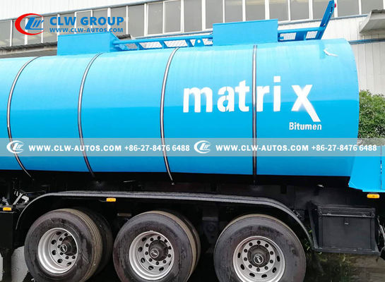 40cbm Bitumen Trailer Liquid Heating Asphalt Tanker