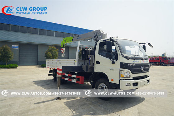 FOTON Cargo Truck Mounted Hydraulic Telescopic Boom Crane 5tons