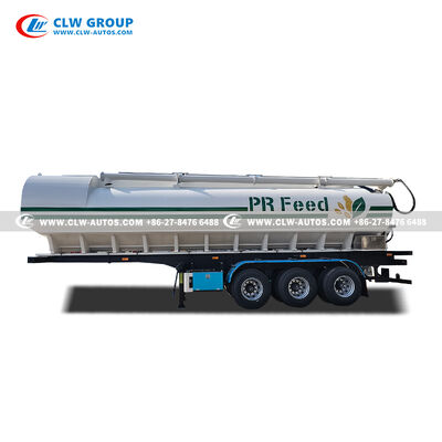 55m³ Aluminum Bulk Feed Semi-Trailer with High-Speed Hydraulic Discharge for Efficient Agricultural Logistics