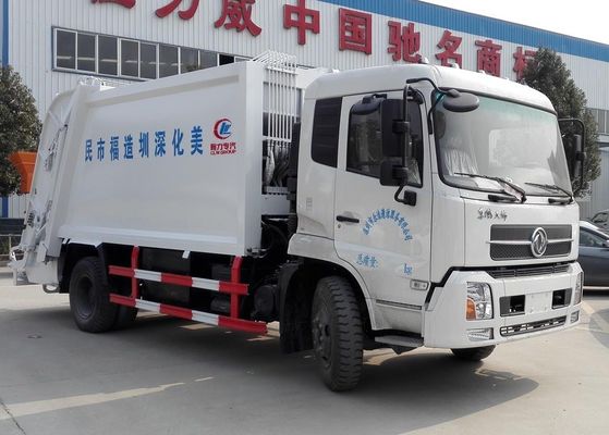 Rear Loader 12cbm Garbage Compactor Truck Carbon Steel Q235B For Waste Management