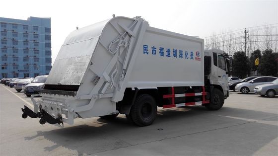 Rear Loader 12cbm Garbage Compactor Truck Carbon Steel Q235B For Waste Management