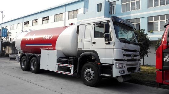 High Capacity LPG Gas Tanker Truck Howo 20000L 10 Ton Customized Color