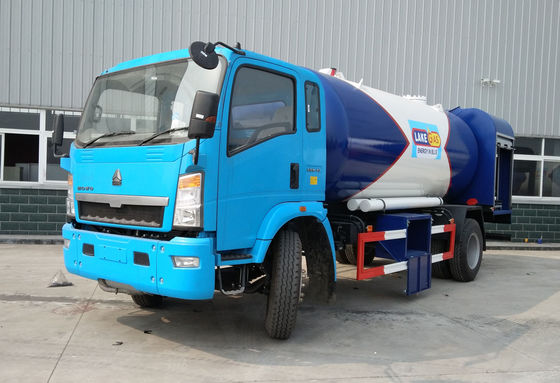 HOWO Bobtail LPG Gas Tanker Truck Tank Transport Truck 15000 Liter 6 Ton With 2" Truck Hydraulic Pump