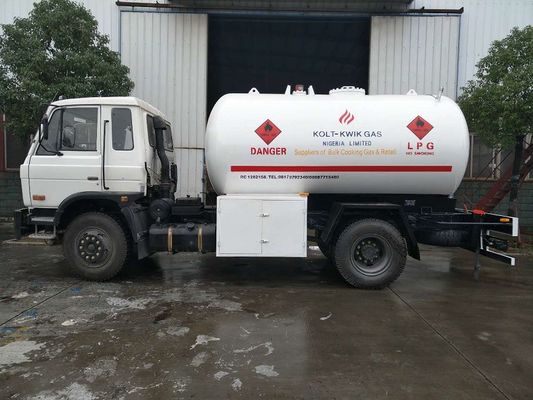 ASME 5t Propane Gas Tanker , 15cbm Dongfeng Propane Cylinder Truck