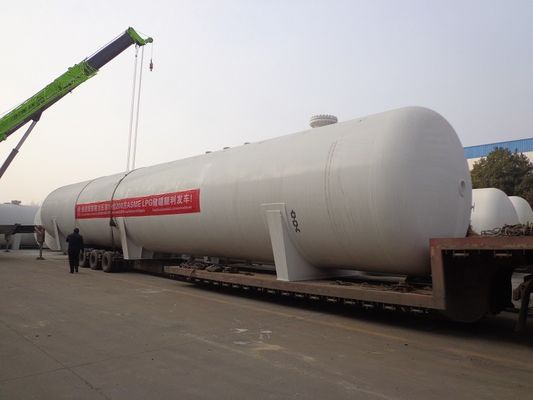 ASME 200cbm Transporting Large Propane Tanks , SA516 Bulk Truck Fuel Tanks