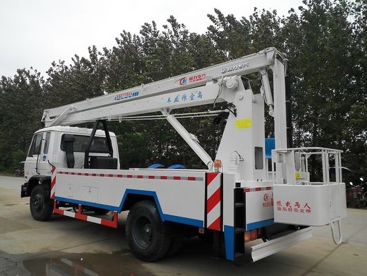Dongfeng 170hp 20M Aerial Lift Truck , Aerial Platform Truck With 360 Degree Rotation Arms
