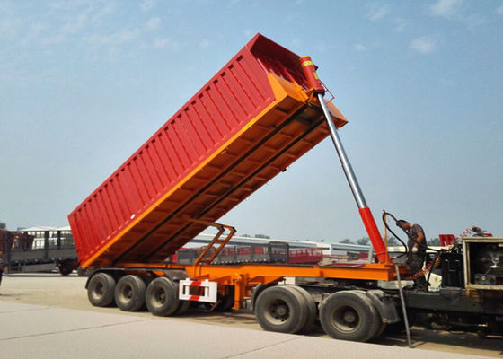 Dump Tanks Trucks And Trailers 3 Axle Tipping Rear Unloading Dump Semi Trailer