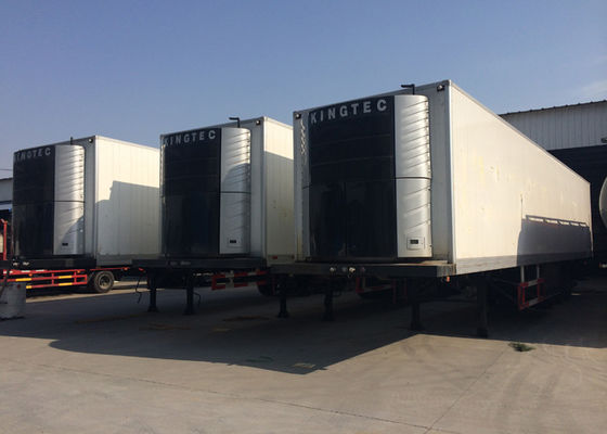 3 Axle Refrigerated Semi Trailer , Meat Transport Trailer 35t - 50t With Mechanical Suspension System