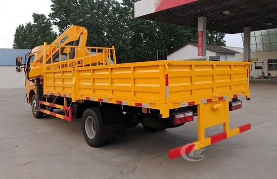 120HP Small Telescopic Crane , 4t Dongfeng Telescopic Boom Truck Mounted Crane