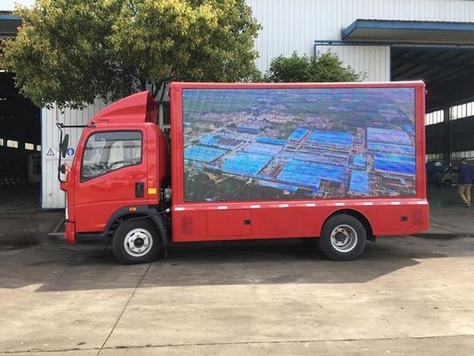 Mobile Digital LED Billboard Truck Howo 4 Tons VGA Synchronous Control