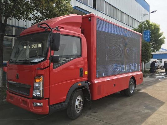 Mobile Digital LED Billboard Truck Howo 4 Tons VGA Synchronous Control