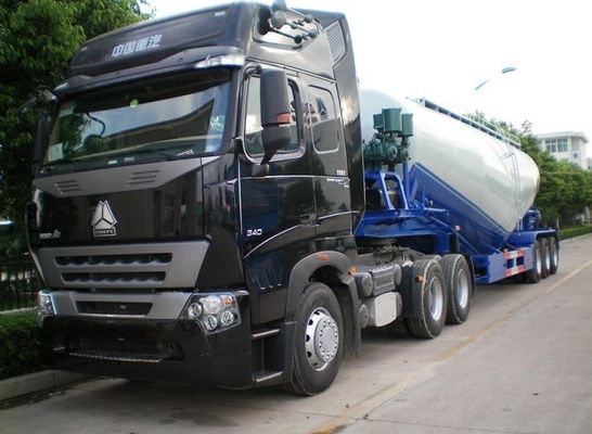 2 Axle 35cbm Cement Tanks Trucks And Trailers For Dry Powder Flour Transportation