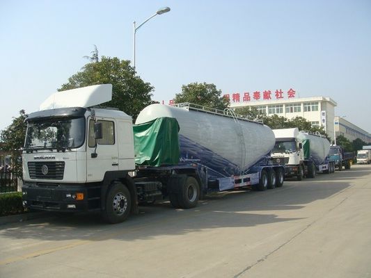 2 Axle 35cbm Cement Tanks Trucks And Trailers For Dry Powder Flour Transportation