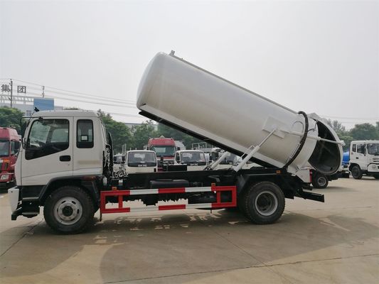 ISUZU 10,000 Liter Sewage Vacuum Suction Truck For City Sewage Cleaning