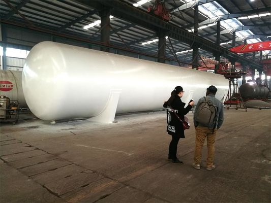 Above Ground LPG Gas Storage Tank For Propane Gas Depot Set Up 200 CBM 100 Ton