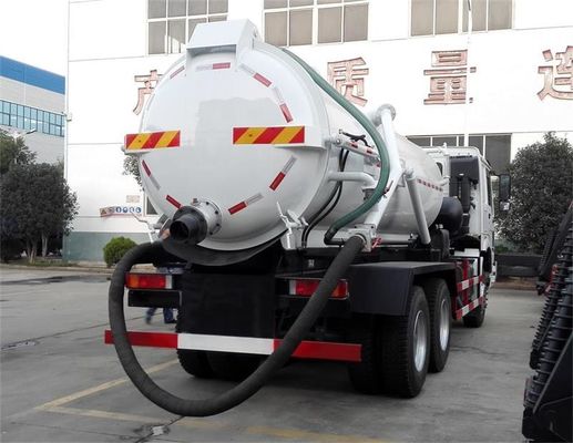 Full Drive Off Road Sewage Cleaning Truck , 6x6 HOWO Sewage Tanker Truck
