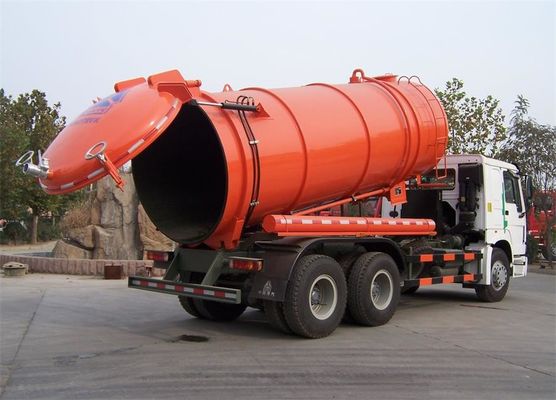 Sinotruk HOWO Vacuum Suction Truck With Jetting Cleaning KEG Pipe Nozzle 12m3 Tanker