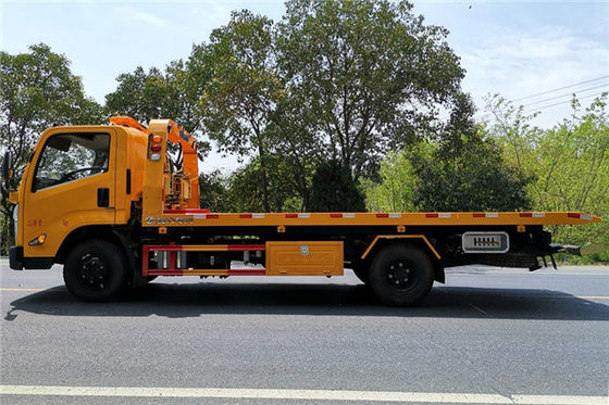 JAC 152HP 4 Ton Road Wrecker Tow Truck Recovery Flatebed Truck Euro 5 Emission Standard