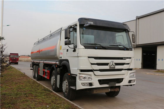 HOWO 8x4 30Cbm Fuel Delivery Truck With API Manhole , Petrol Diesel Oil Transport Truck