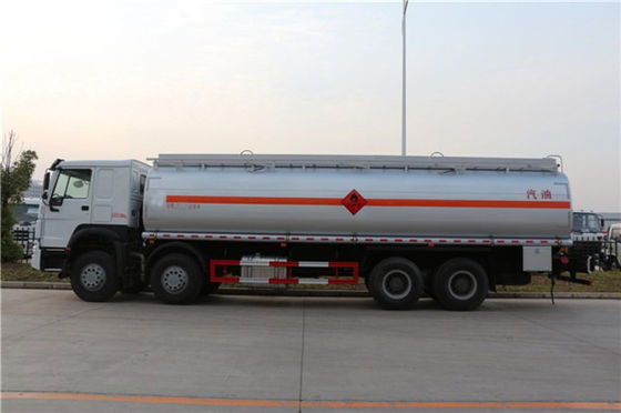 HOWO 8x4 30Cbm Fuel Delivery Truck With API Manhole , Petrol Diesel Oil Transport Truck