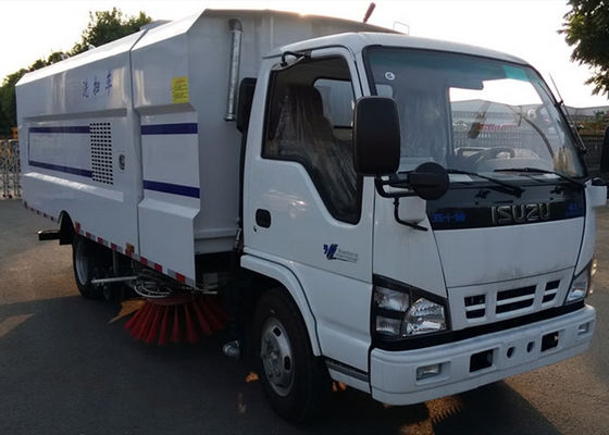ISUZU 115HP LHD Customized Street Sweeper Vacuum Truck With High Pressure Water Spray