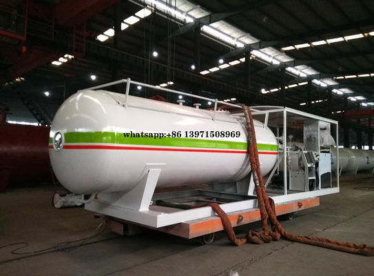 Cylinder Storage Liquid Propane Gas Tank , LPG Skid Station Custom Logo