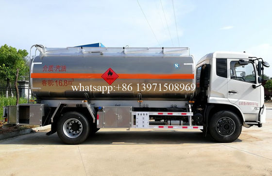 15000 Liters Water Bowser Truck Stainless Steel / Aluminum Alloy Tanker