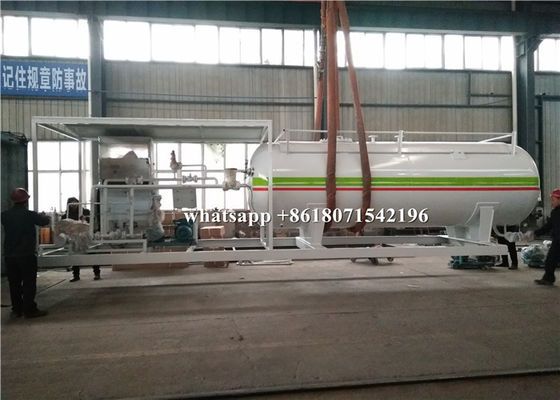 Mini Skid Cooking Gas LPG Gas Storage Tank 5mt 5 Tons With Filling Dispenser Machine
