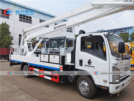 98hp ISUZU 22 Meters Aerial Bucket Truck With Hydraulic Cage