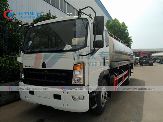 15000L HOWO 10T 15T SS304-2B Milk Tanker Truck