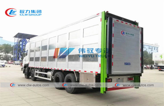 Aluminum Alloy Dongfeng 8X4 120 Units Animal Transport Truck
