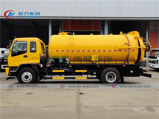 ISUZU FTR 12T Vacuum Sewer Jetter Truck With Jurop PN130D Pump