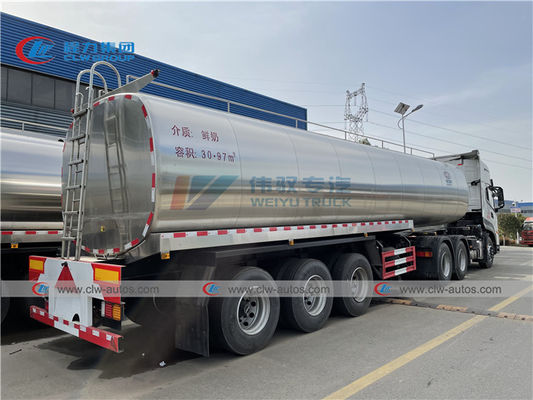 30000L SS304 Tanker Semi Trailer For Fresh Milk Transport