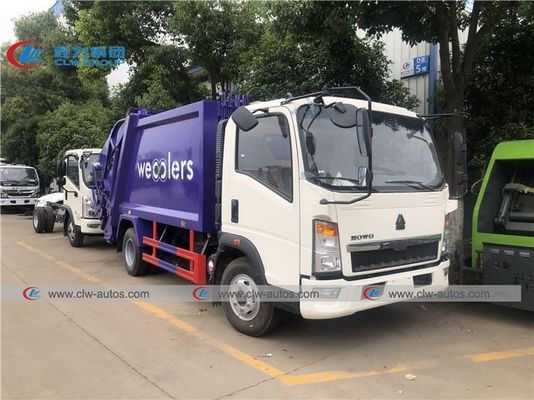 HOWO 5000L Self Compressed Garbage Compactor Truck