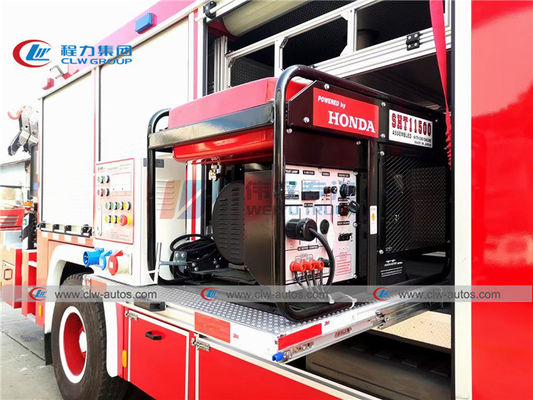 Howo 4x2 Emergency Rescue Fire Truck With Folding Crane