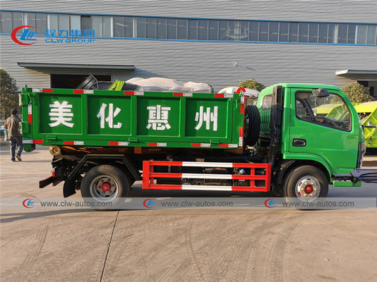 6t Dongfeng Hydraulic Hook Lift Garbage Truck With Auto Tipping