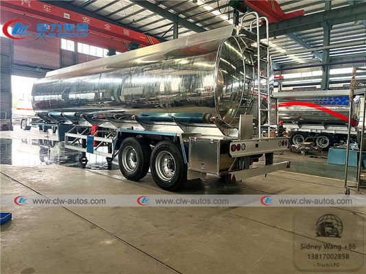2 Axle 35CBM JOST BPW Axle Tanker Semi Trailer For Diesel Delivery