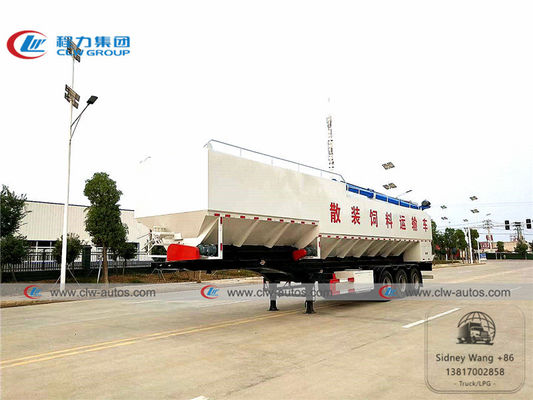 3 Axle 66cbm 40T 50T Bulk Feed Delivery Truck Semi Trailer