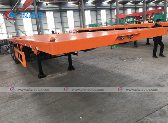 40FT 3 Axle 45 Ton Container Loading Flatbed Semi Trailer