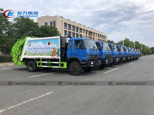 14m3 Trash Can Rear Loader Compressed Garbage Truck