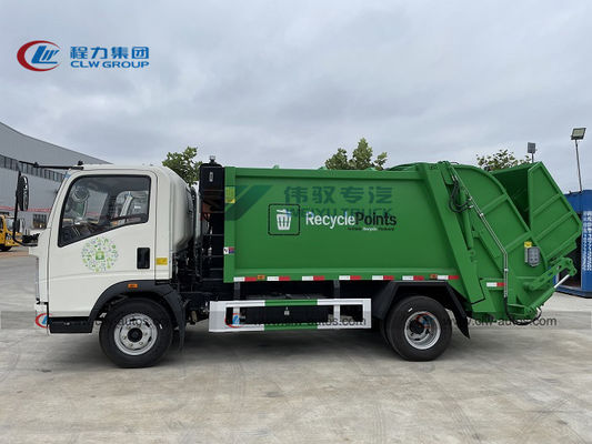 Howo LHD 6m3 Hydraulic Compression Garbage Truck