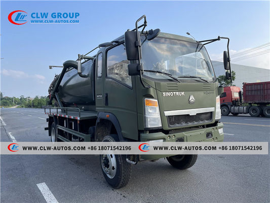HOWO 4X4 Off Road Sewer Vacuum Truck 8m3