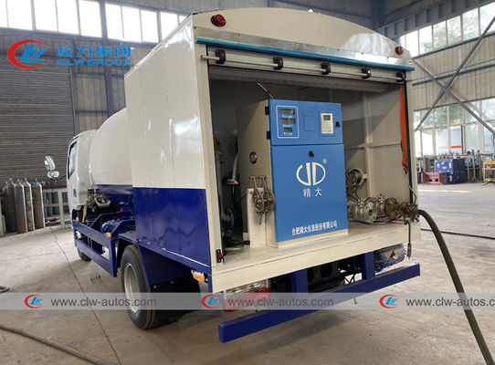 5ton Bobtail Truck Lpg Tanker Truck For Cylinder Refilling Petrol Tanker Truck